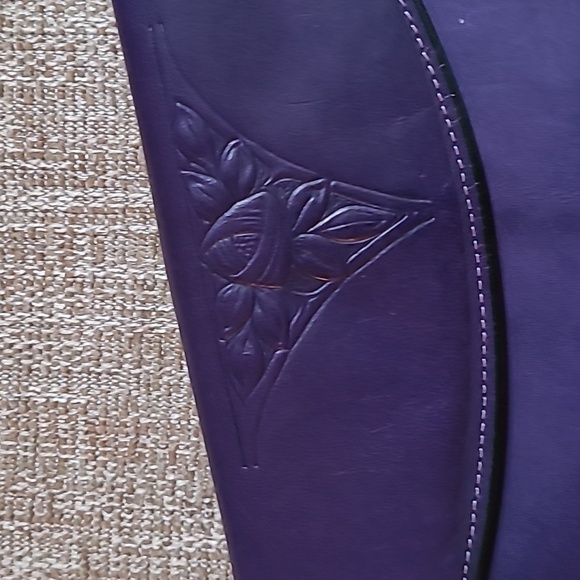 Rolfs American Classic Vintage Purple Cowhide Leather Checkbook Wallet - Picture 3 of 13